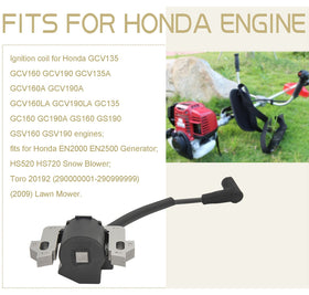 JOHAHTANG ignition coil installed on a Honda mower engine demonstrating easy replacement