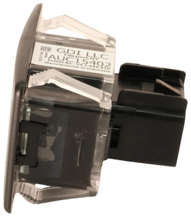 John Deere hour meter rear mounting view showing secure installation points