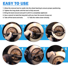 johntruck 6980 in use on a rotor showing how it extracts stuck brake components