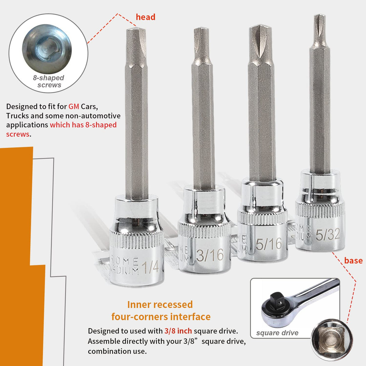 johntruck sockets attached to 3/8" ratchet demonstrating easy use on vehicle fasteners