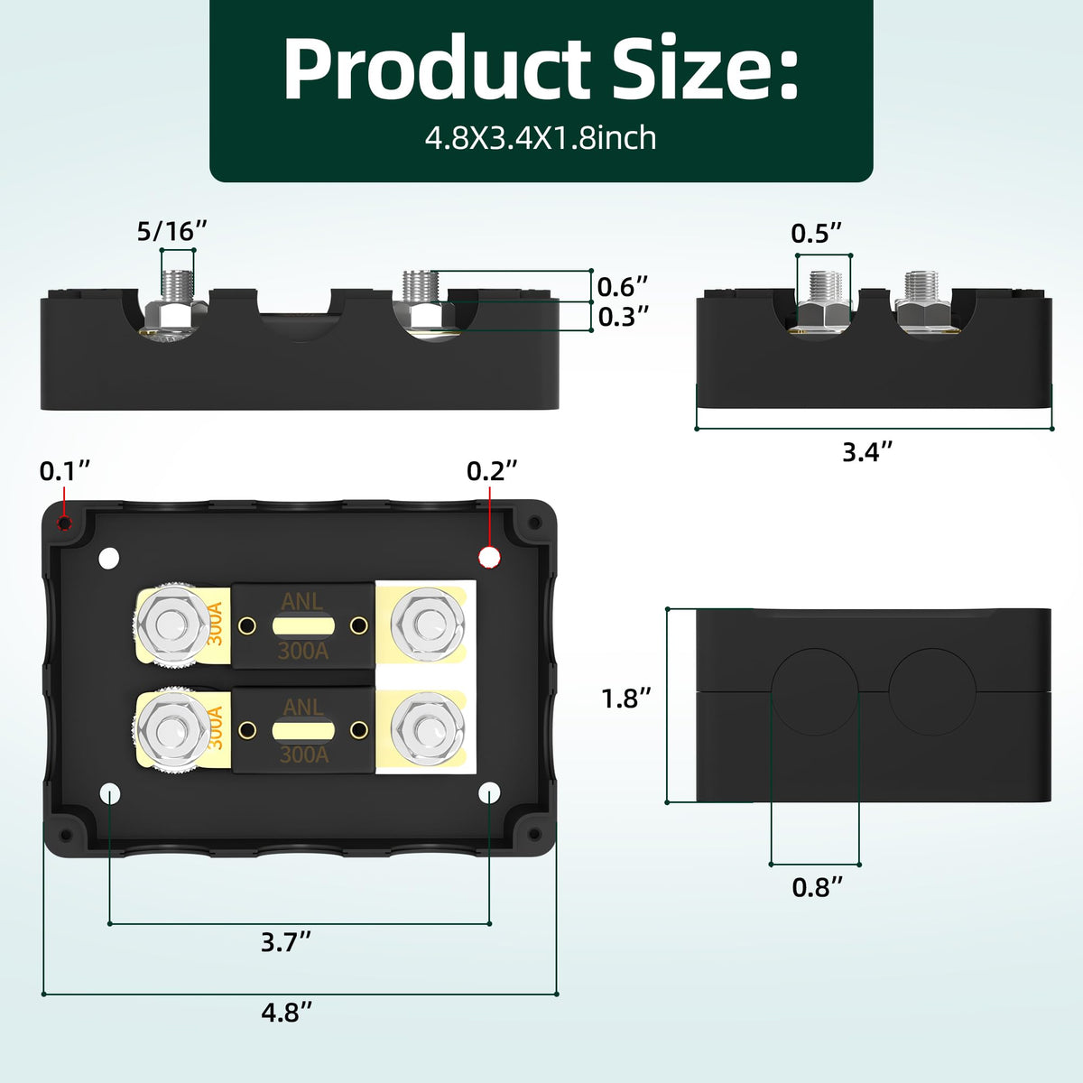 Joinfworld ANL fuse holder with top removed showing fuse placements and removable plates