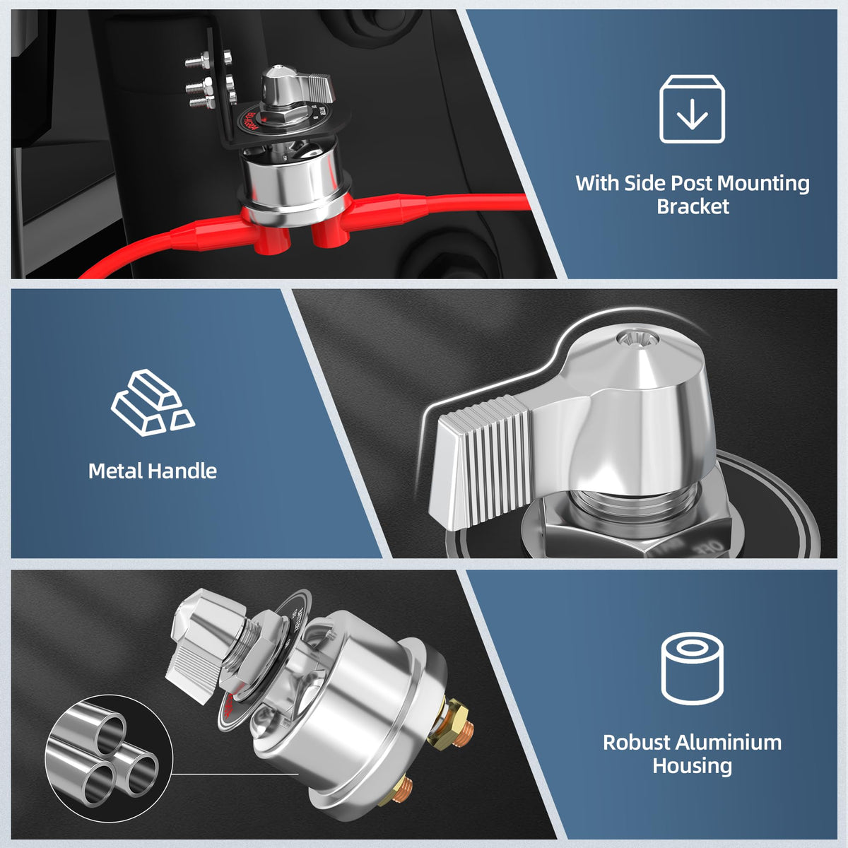 Joinfworld knob showing On/Off positions for straightforward operation and safe isolation