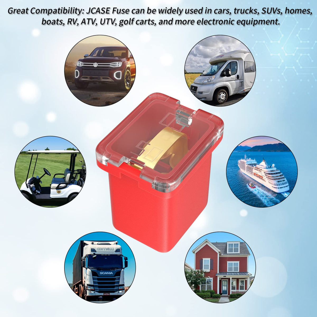 Joinfworld organizer tray with sorted fuses for quick access and portable maintenance