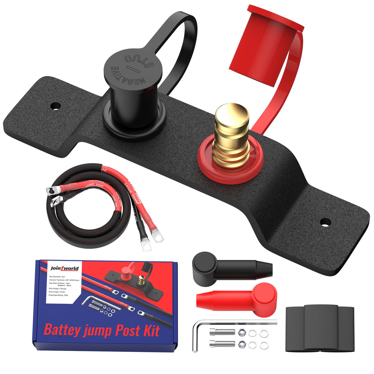 Joinfworld front view of remote battery posts showing sturdy terminals and easy access
