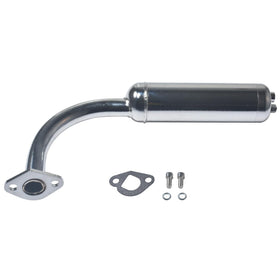 JOIQEXJ front view of 212 exhaust showing overall shape and fitment benefit