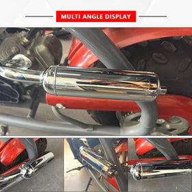 JOIQEXJ exhaust installed on go-kart demonstrating quieter, cleaner operation