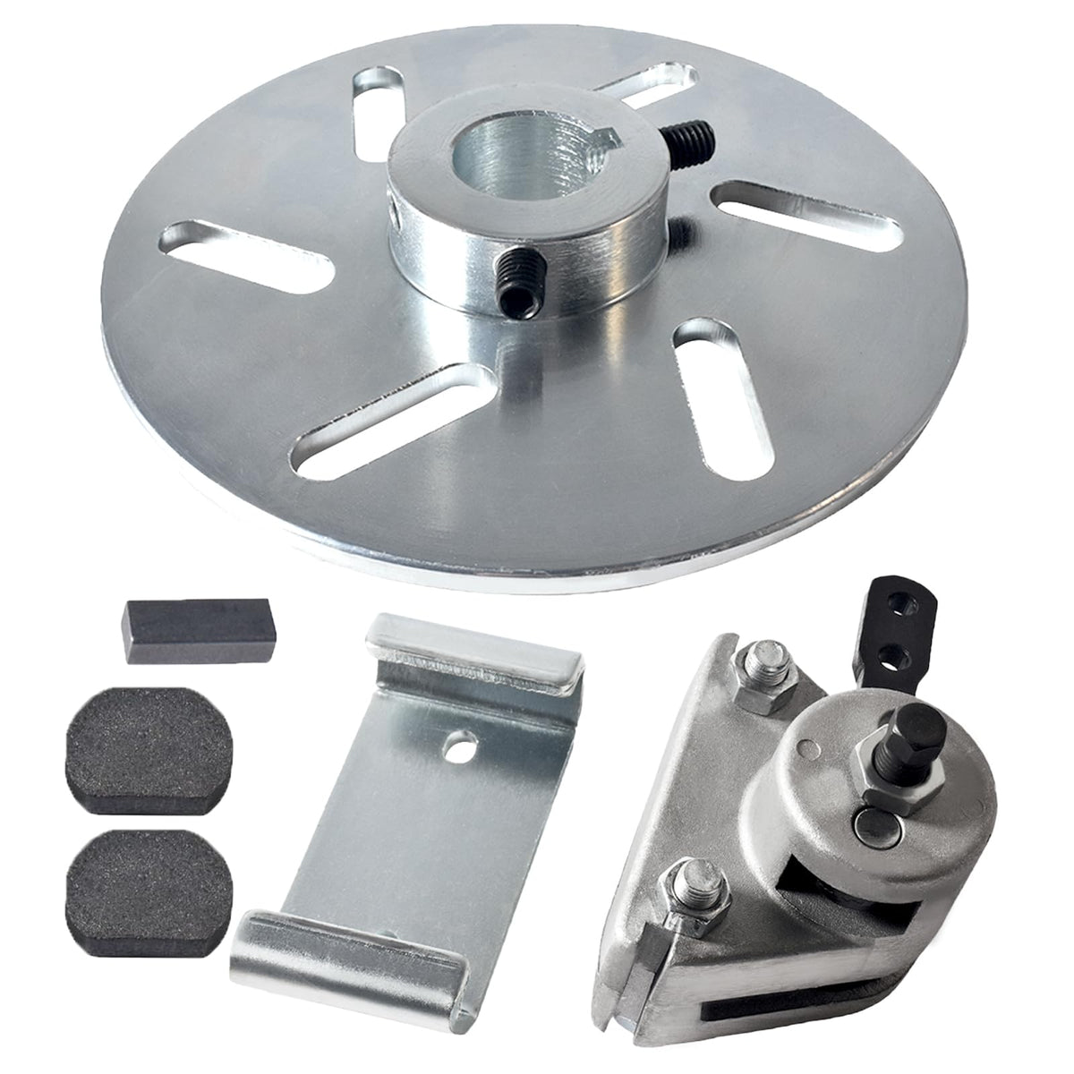 JOIQEXJ front assembly showing caliper, rotor and bracket for quick fitment