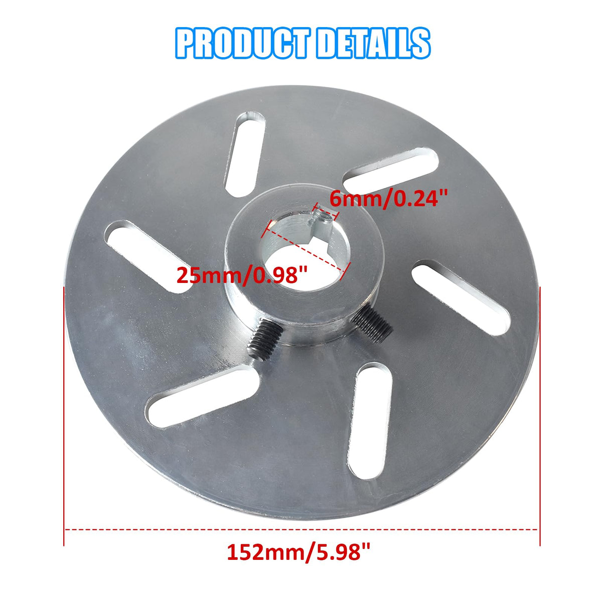 JOIQEXJ steel 6-inch rotor close-up highlighting wear-resistant surface