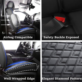 JOJOBAY close-up of PU leather and 3D embroidery showing durable stitching