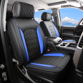 JOJOBAY front seat pair installed showing clean custom fit and truck upgrade