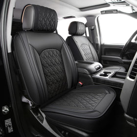 JOJOBAY front seat set installed showing tailored black finish and protection