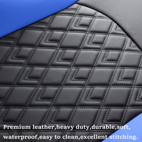 JOJOBAY seat cover beside mannequin illustrating true size and coverage