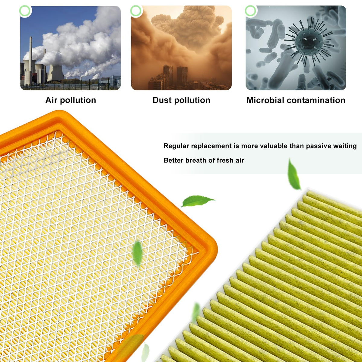 JOJOMARK cabin filter detail highlighting multi-layer media for cleaner passenger air