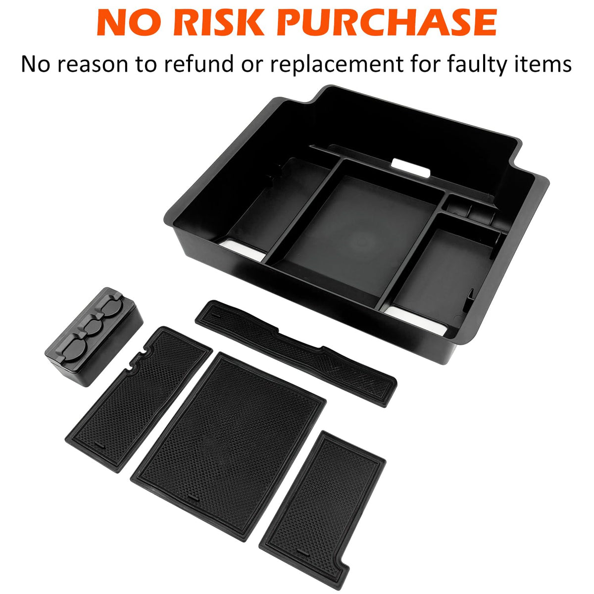 JOJOMARK tray next to phone showing scale and accessible storage benefit