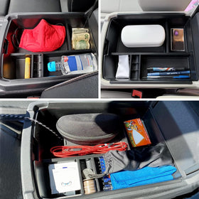JOJOMARK organizer holding phone and cables for organized, clutter-free ride