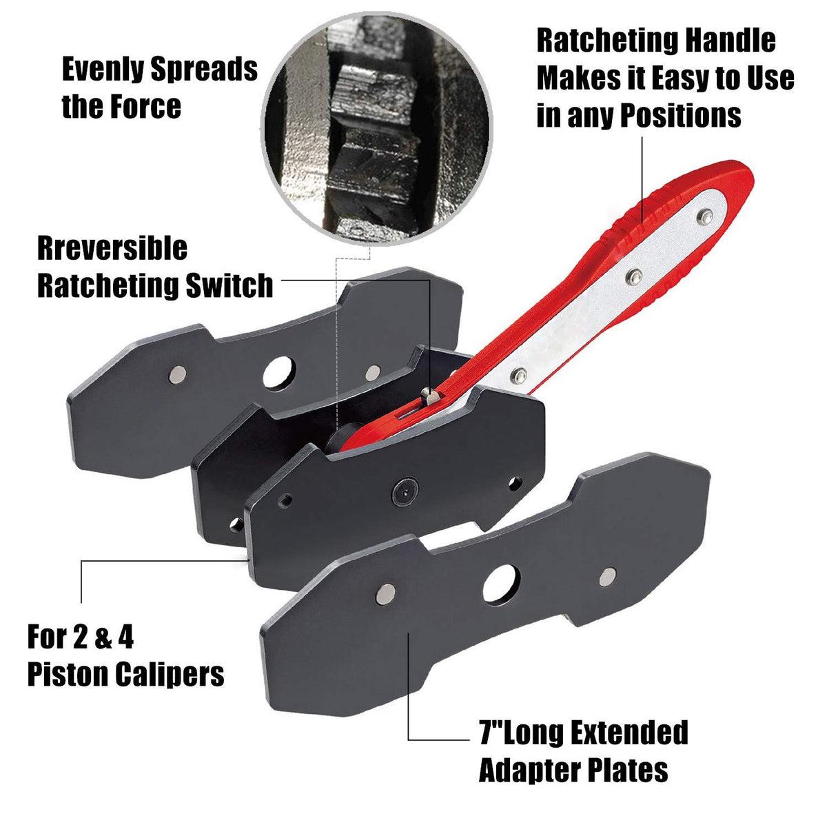 JOJOY LUX size comparison with old brake pad shows fit range for various calipers