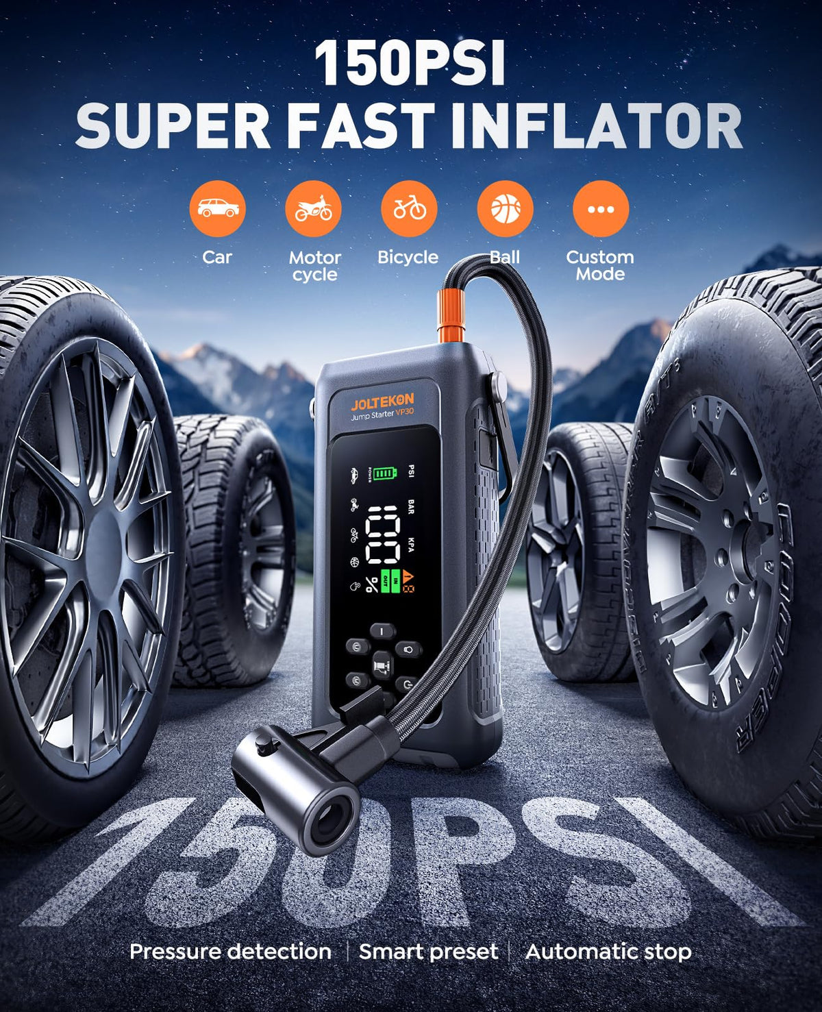 Joltekon inflator hose and nozzles ready to inflate benefits quick inflation