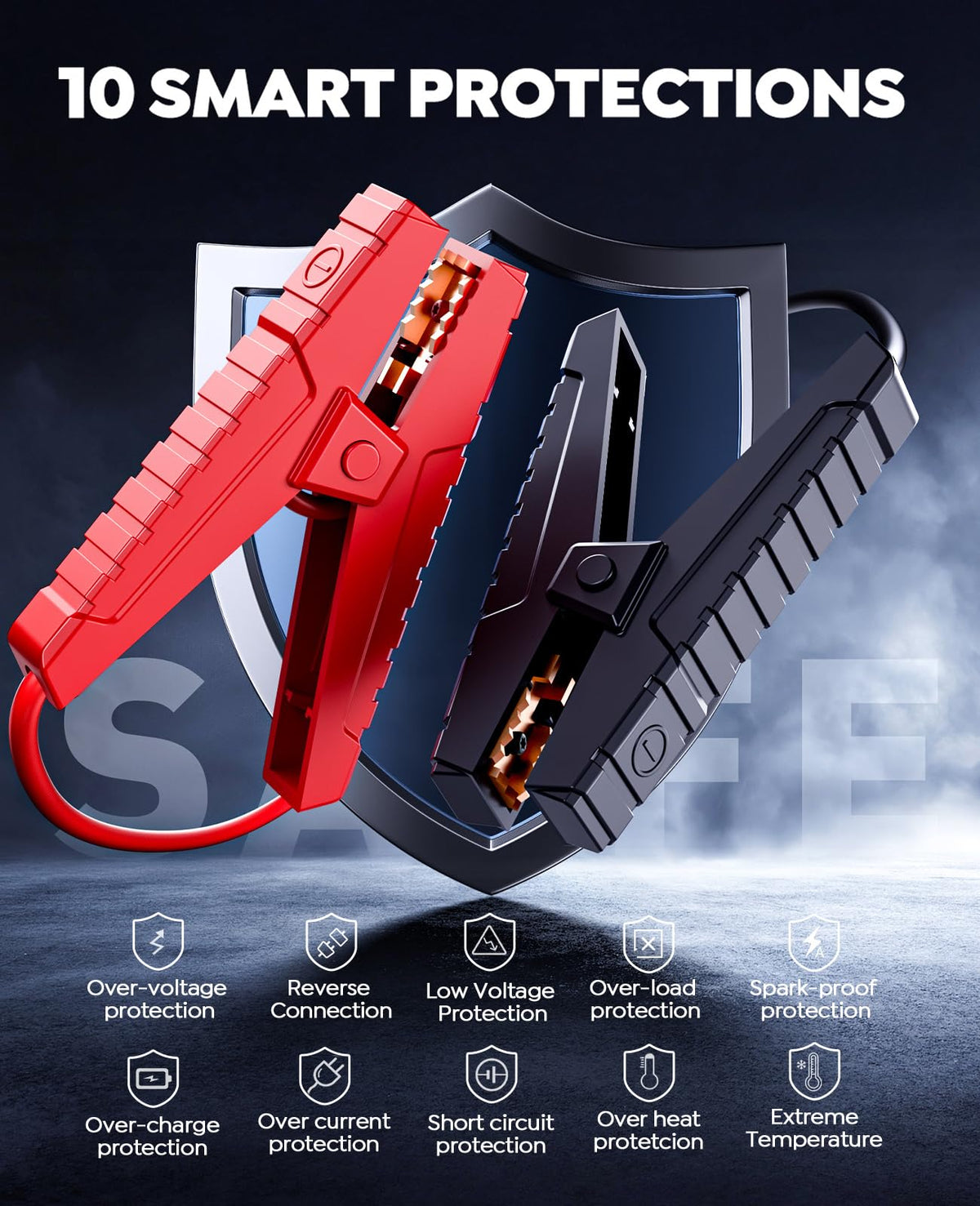 Joltekon emergency lights illuminating roadside for improved safety