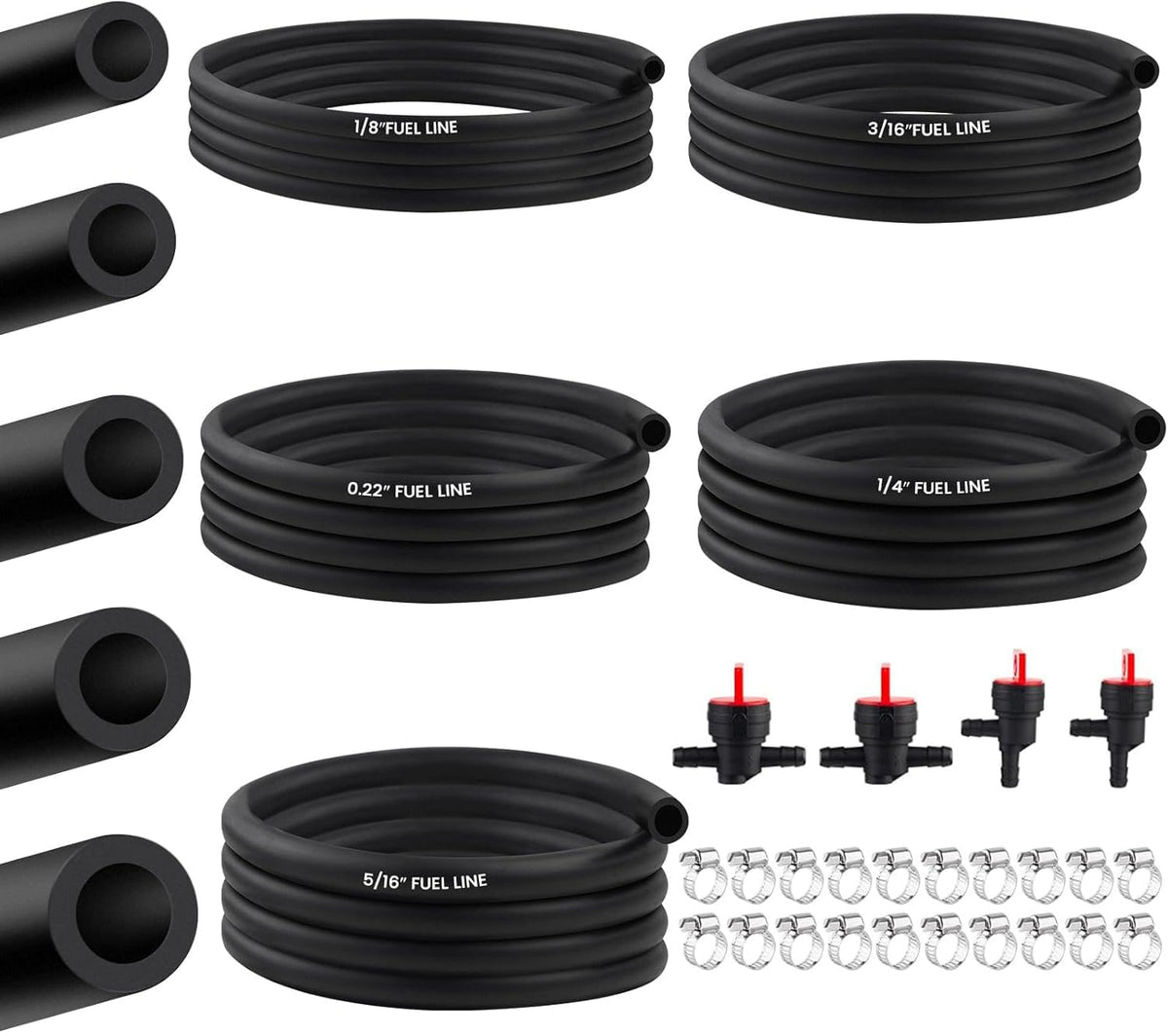 Joozur front packaging showing full fuel line kit and included accessories