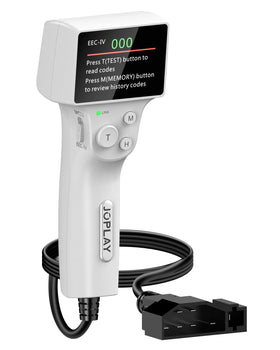 JOPLAY OBD1 front view showing handheld form and ergonomic handle, easy garage use
