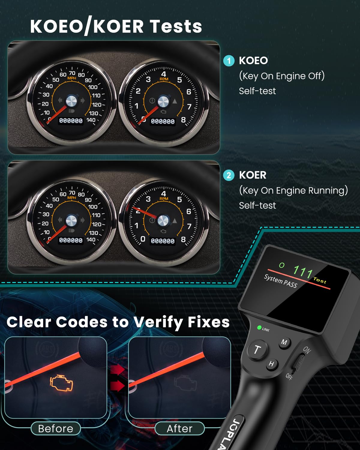 JOPLAY OBD1 in-seat use inside a vehicle demonstrating convenient on-car diagnostics