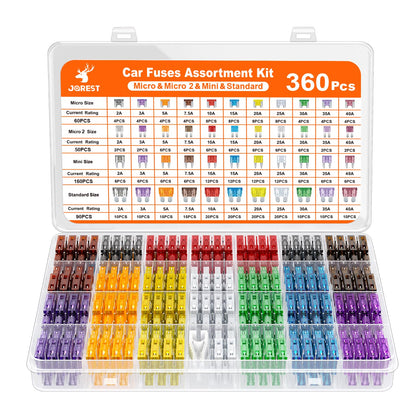 Jorest front packaging showing complete 360-piece kit and benefits