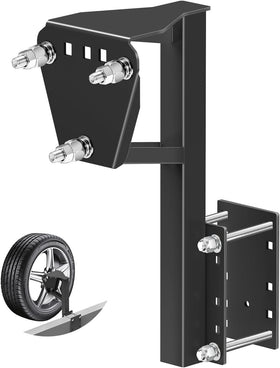Joroamp front view of spare mount showing secure tire placement and easy access