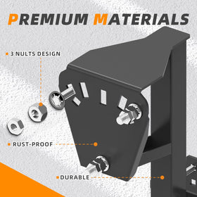 Joroamp side profile of galvanized steel mount resisting rust for long-term durability