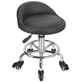 JOSTZHXIN front view of rolling stool showing compact design and comfort
