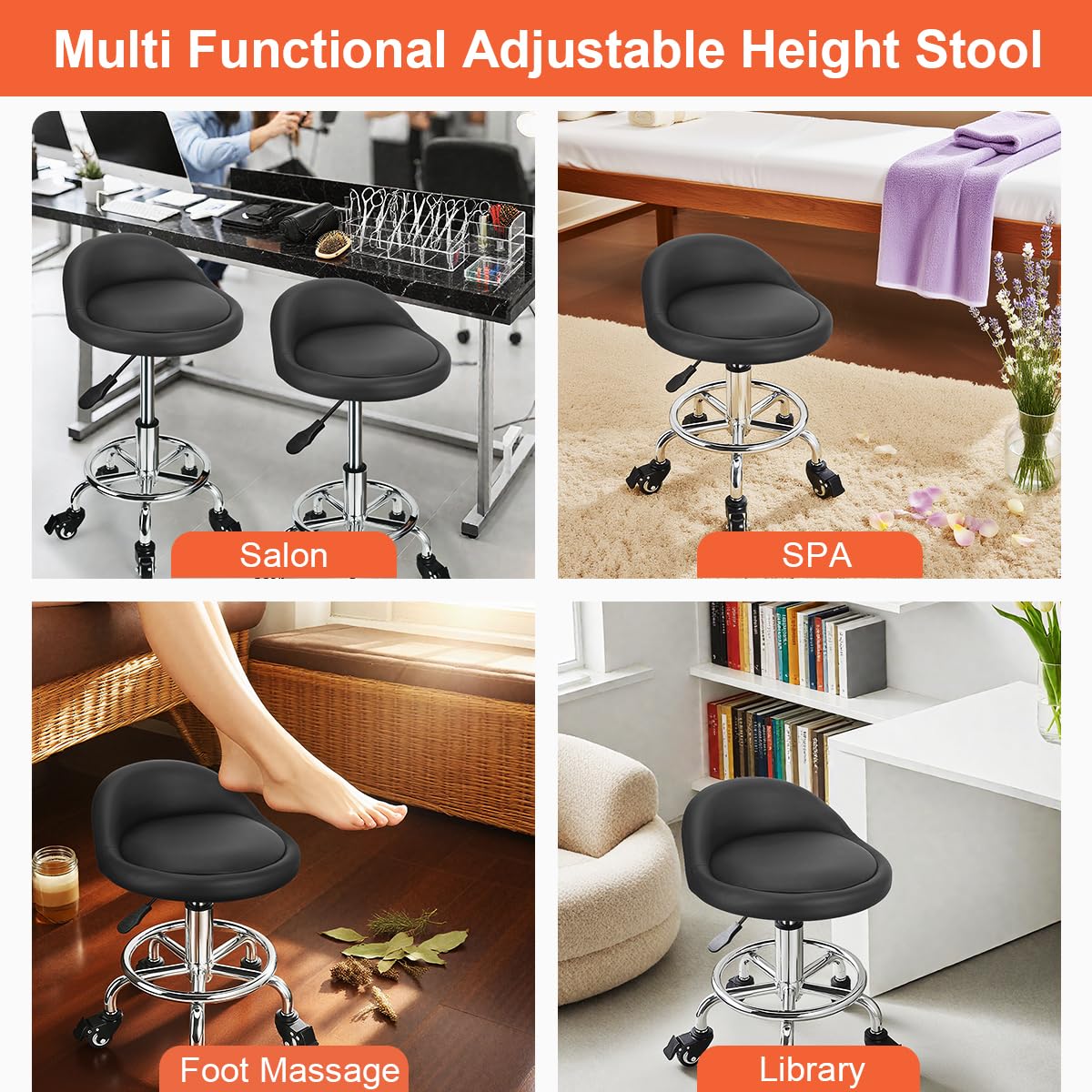 JOSTZHXIN stool next to ruler showing compact low-height scale benefit