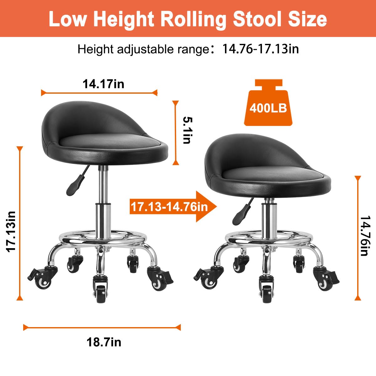 JOSTZHXIN stool in garage setting demonstrating mobility and workspace use