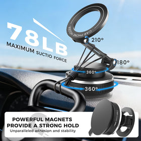 JOULPOUZA adjustable arm detail demonstrating 360° rotation and angle control