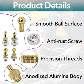 Joworthy assorted throttle balls laid out offering quick size selection benefit