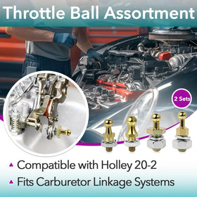 Joworthy close-up of polished throttle ball head for smooth linkage operation