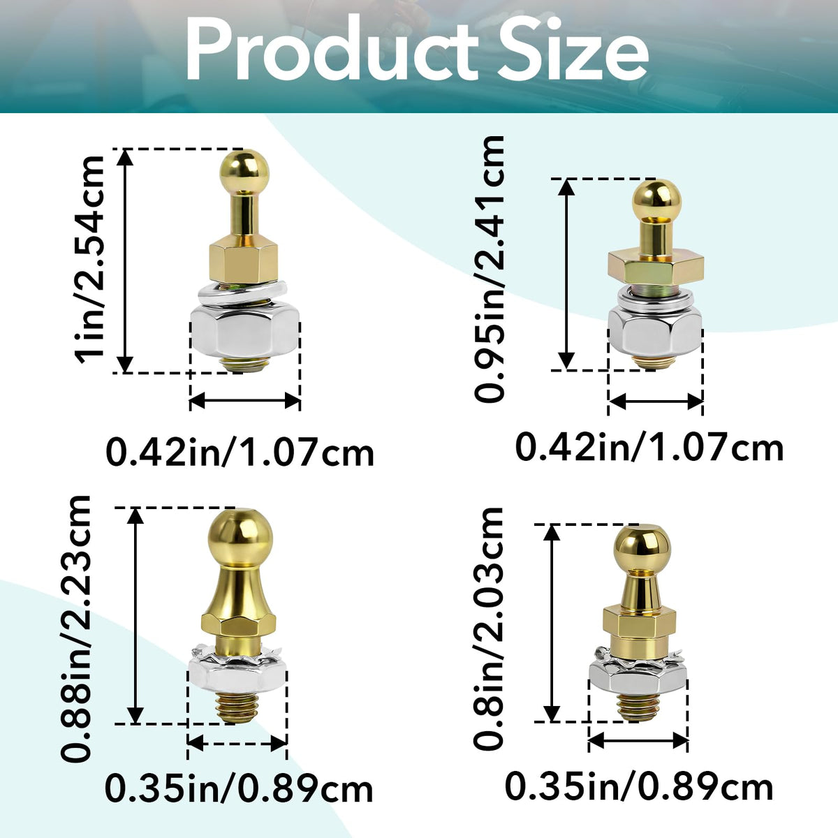 Joworthy detail of threaded lever stud demonstrating secure, vibration-resistant fit