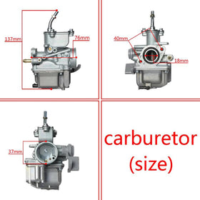 Joygowe carburetor label and fuel ports visible for correct connection guidance