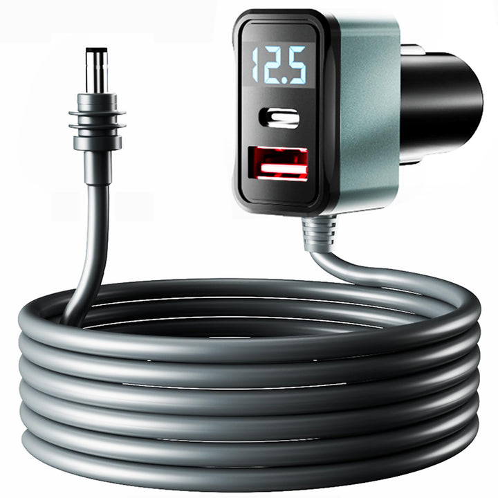 JOYMASS adapter front view showing plug and integrated cable, ensures reliable Starlink power