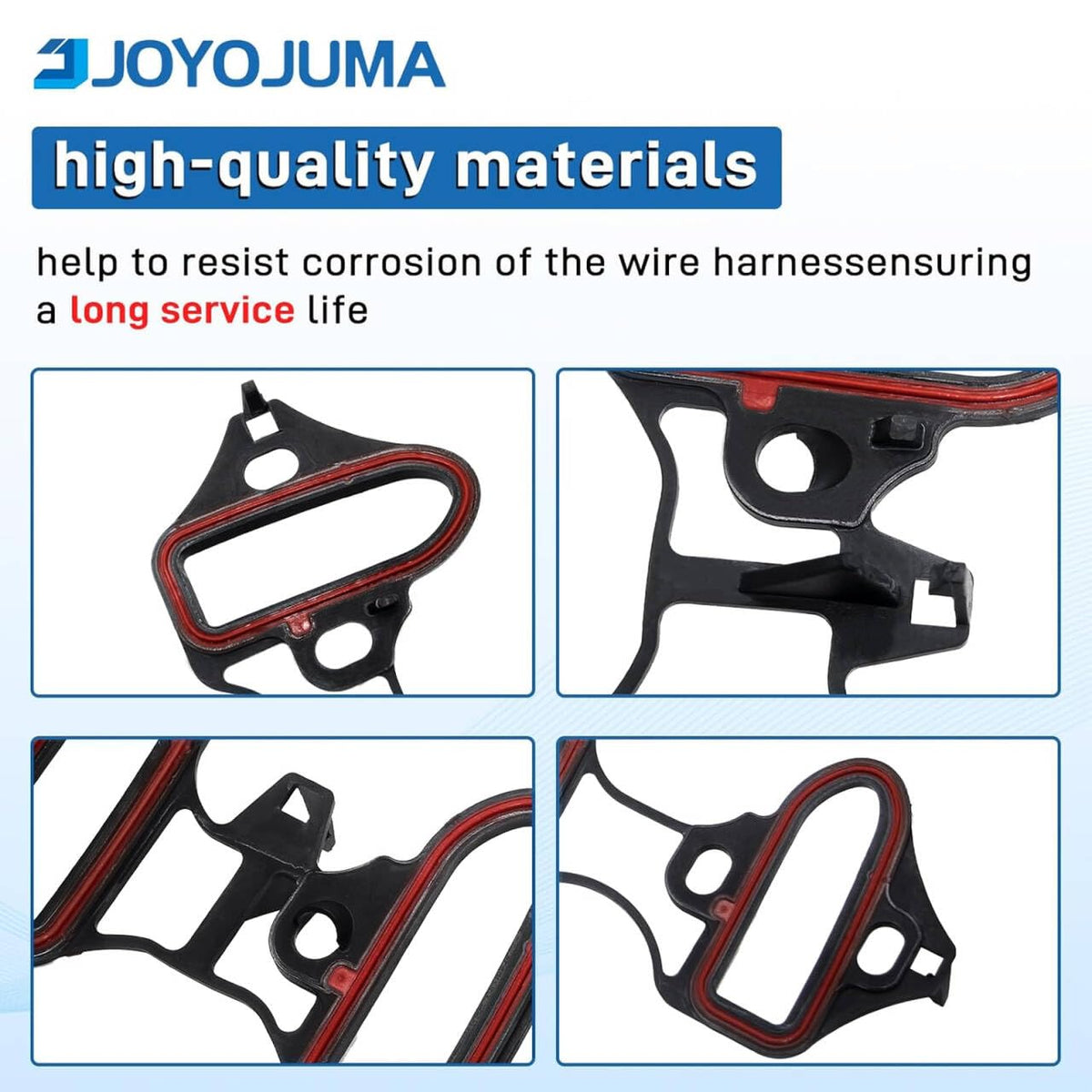 JOYOJUMA intake gasket set top view showing precise sealing surfaces benefit