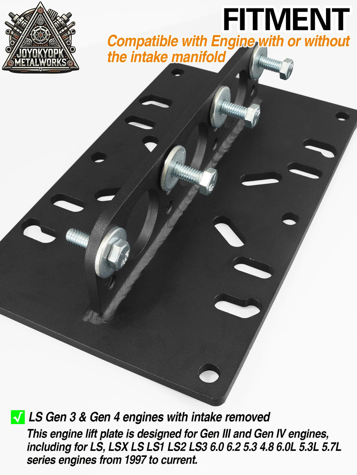 Generic JOYOKYOPK close-up of black textured finish and welds highlighting durable steel construction