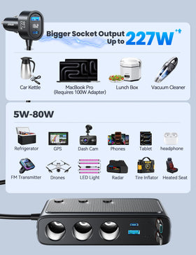 JOYROOM charging multiple devices simultaneously in a family car setting