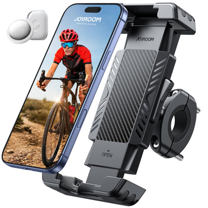 JOYROOM front view of phone holder showing stable design and quick lock benefit