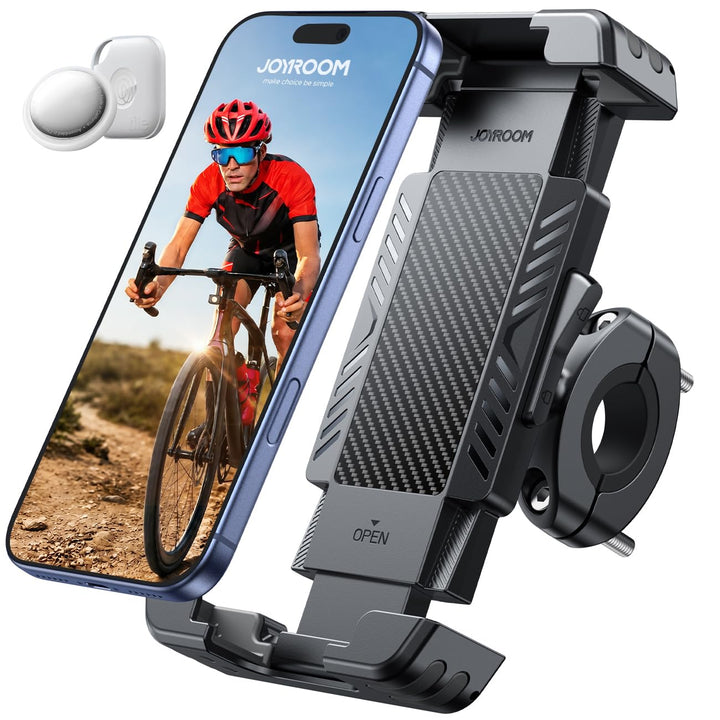 JOYROOM front view of phone holder showing stable design and quick lock benefit
