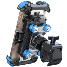 JOYROOM front view of blue mount showing secure grip and quick-lock benefit