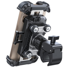JOYROOM front view mounted on motorcycle showing stable hold benefit