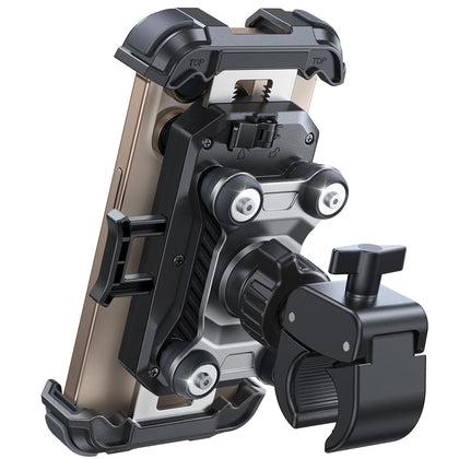 JOYROOM front view mounted on motorcycle showing stable hold benefit