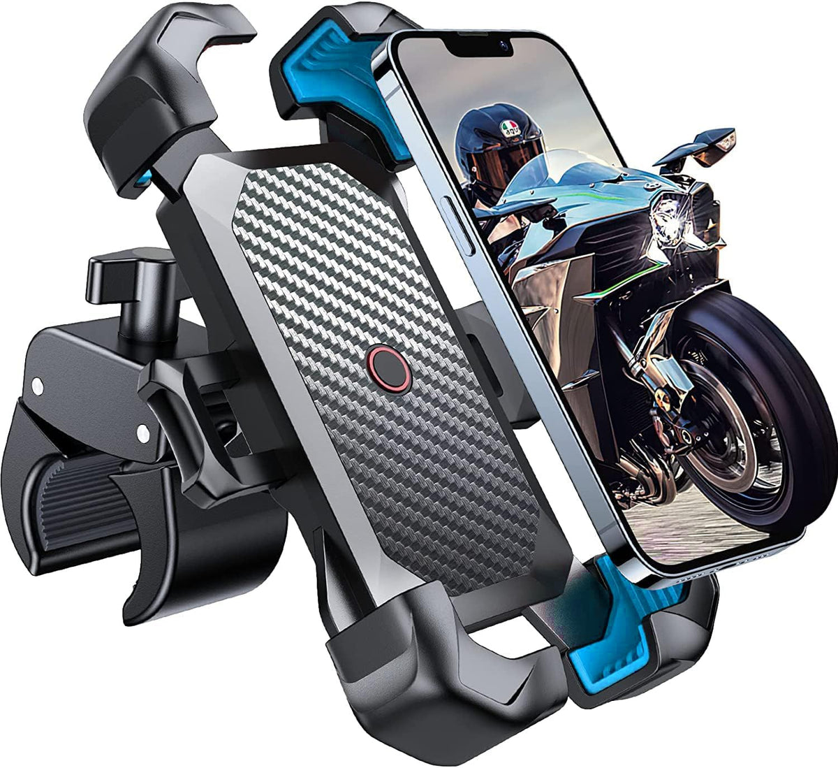 JOYROOM front view of mounted phone showing secure oneclick lock and clean profile benefit quick mounting