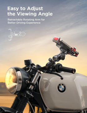 JOYROOM installed on motorcycle handlebar showing secure fit and stability