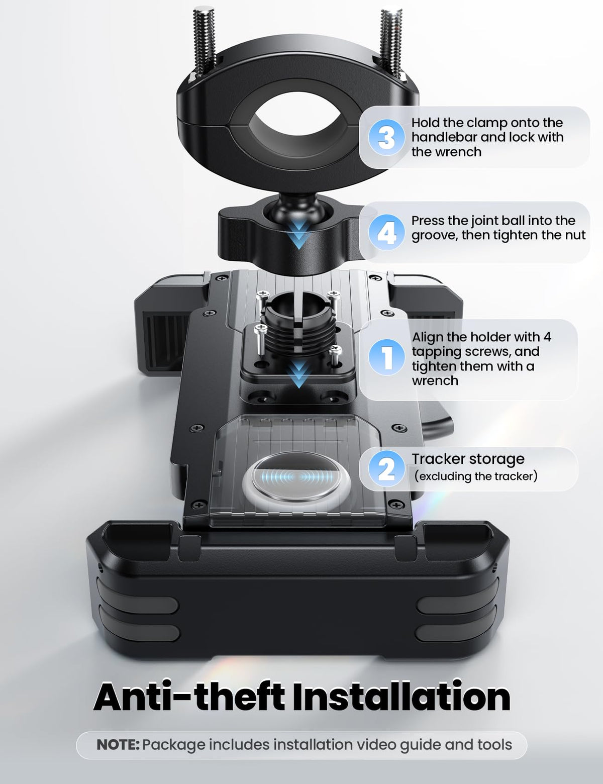 JOYROOM mounted on motorcycle showing rugged stability benefit