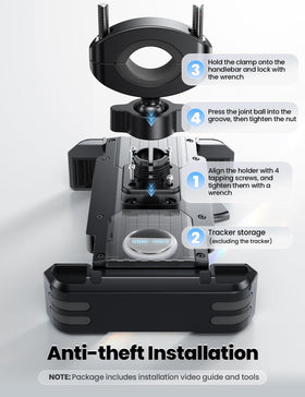 JOYROOM mounted on motorcycle showing rugged stability benefit