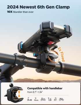 JOYROOM phone mounted in landscape on handlebar showing stable view for navigation while riding